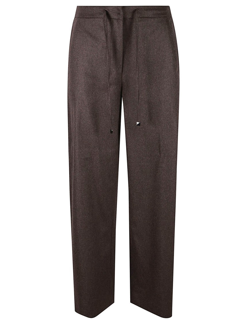 Max Mara Tailored Straight-Leg Trousers With Adjustable Drawstring Waist