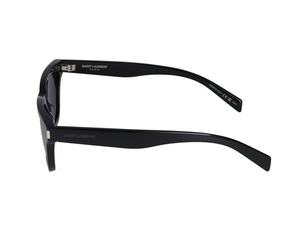 Saint Laurent Oversized Square Frame Acetate Sunglasses With Metallic Accents