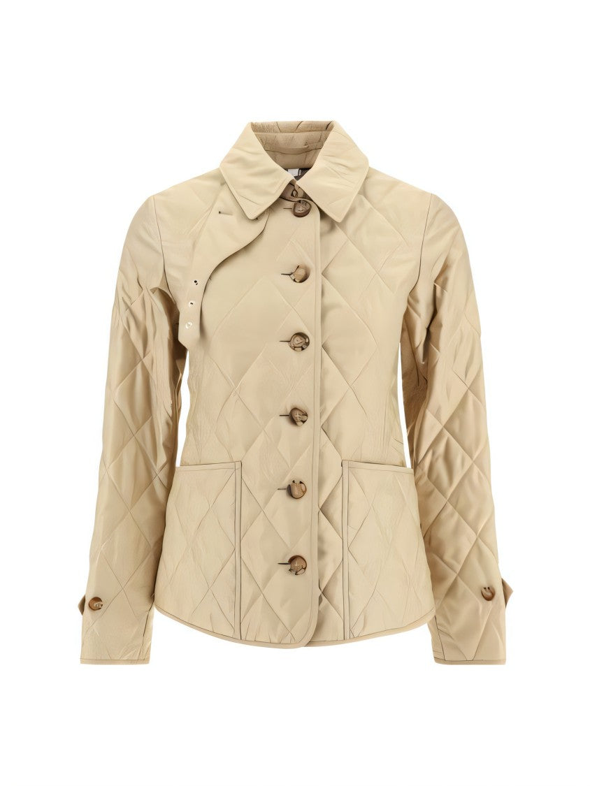 Burberry Diamond Quilted Jacket With Tailored Fit