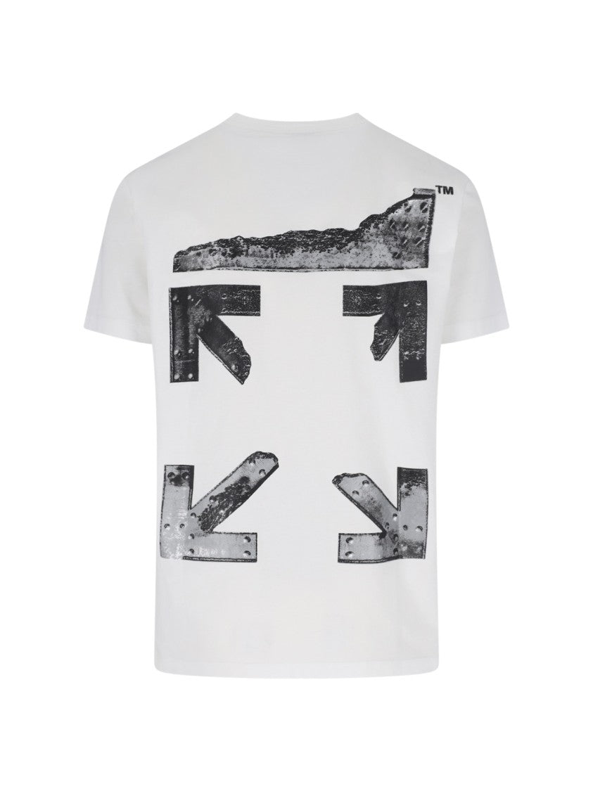 Off-White White Metal Arrow Cotton T-Shirt