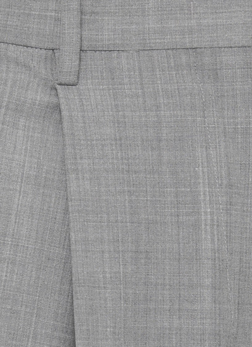 Fabiana Filippi Grey Lightpoint Detail Wool Pants