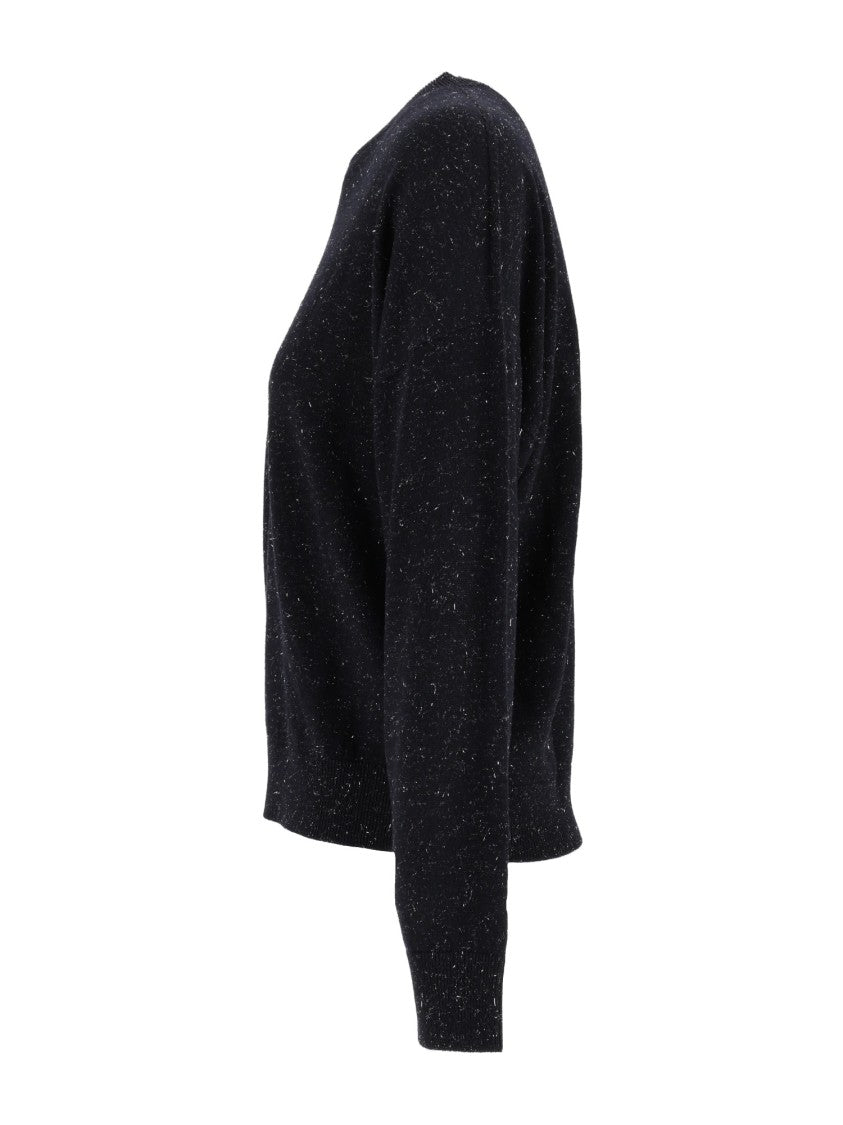 Peserico Speckled Round-Neck Knit Sweater