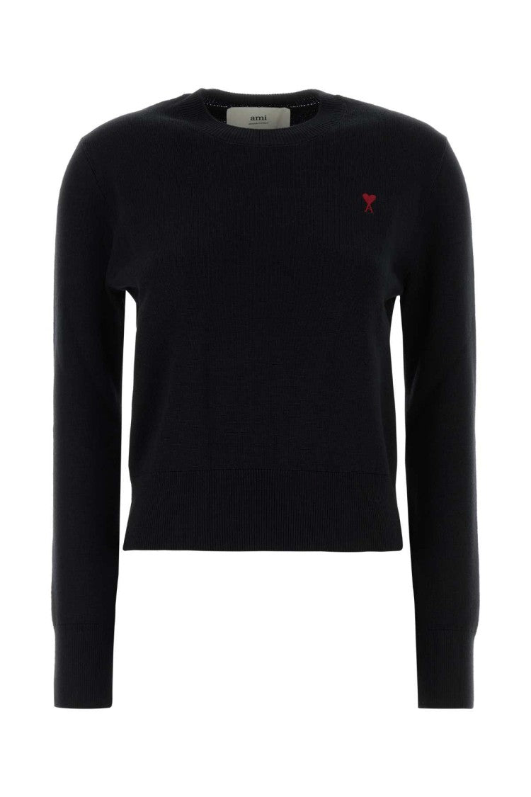 Ami Black Wool Sweater