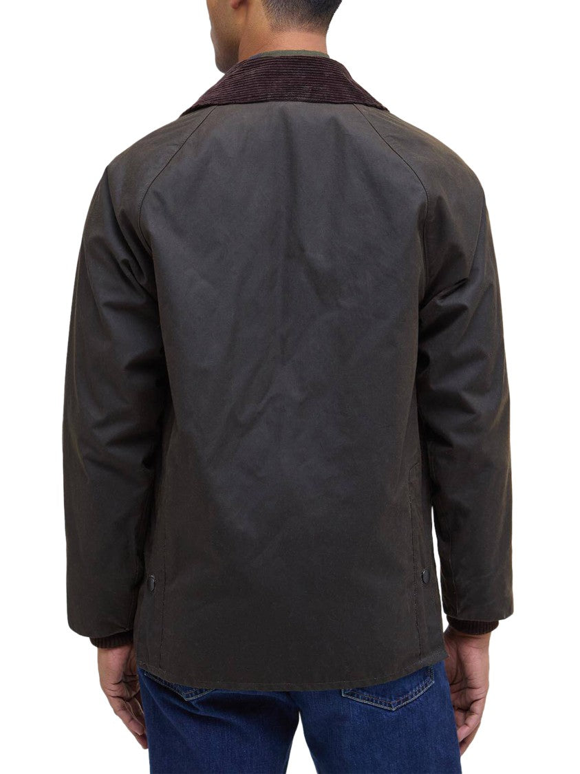 Barbour Waxed Cotton Bedale Jacket With Corduroy Collar