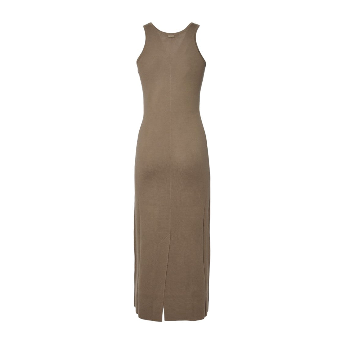 Max Mara Fitted Sleeveless Maxi Dress With Side Slits