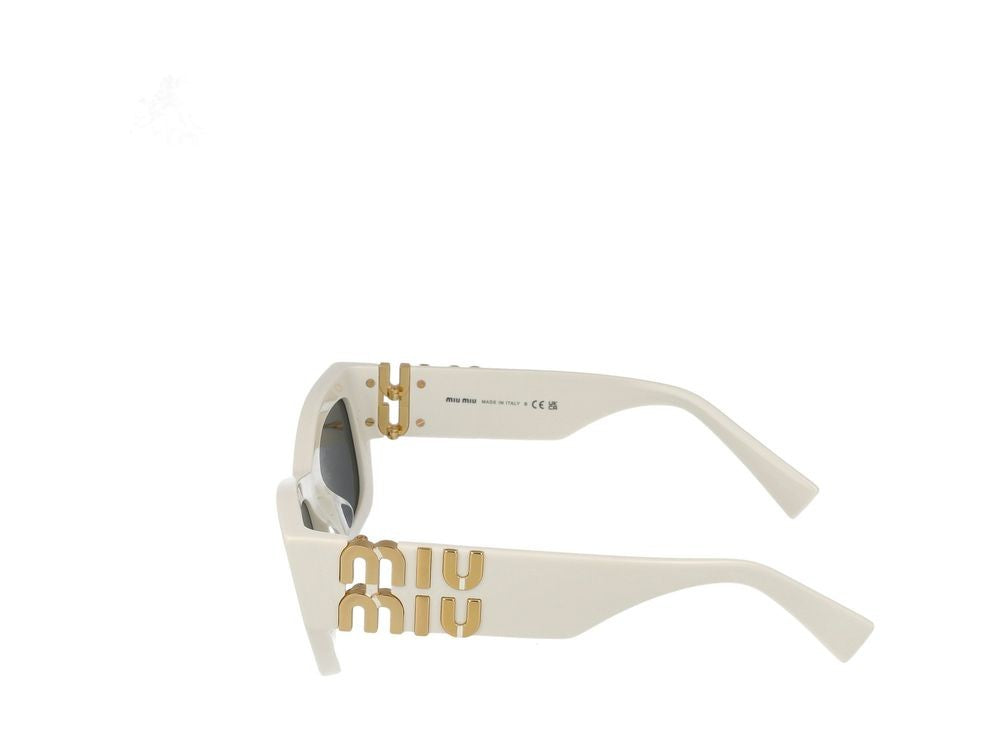 Miu Miu Bold Oversized Square Frame Acetate Sunglasses With Gold-Tone Logo