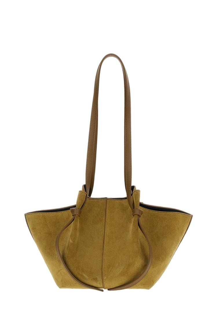 Yuzefi Olive Green Mochi Italian Suede Tote Bag