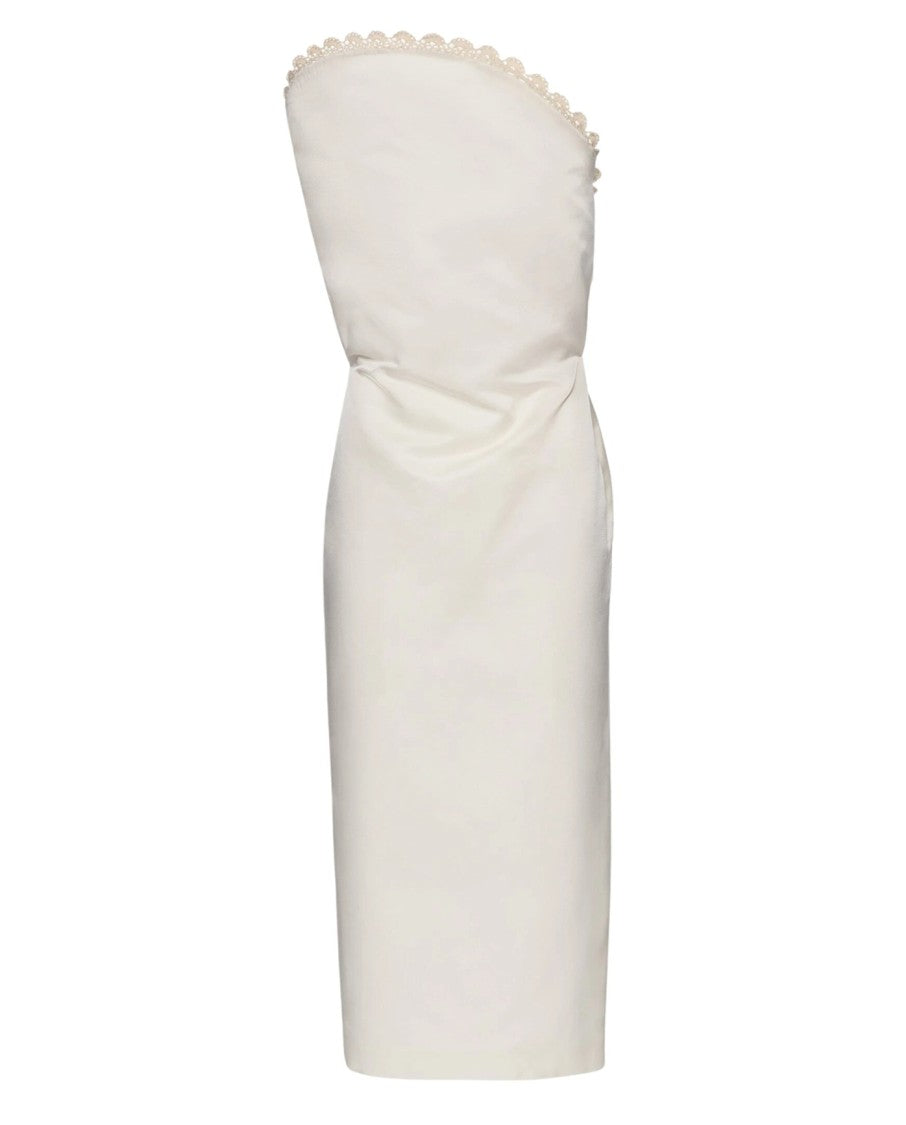 Magda Butrym Midi Dress With Sculptural Floral-Inspired Design