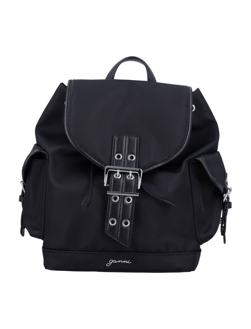 Ganni Small Bucky Nylon Backpack