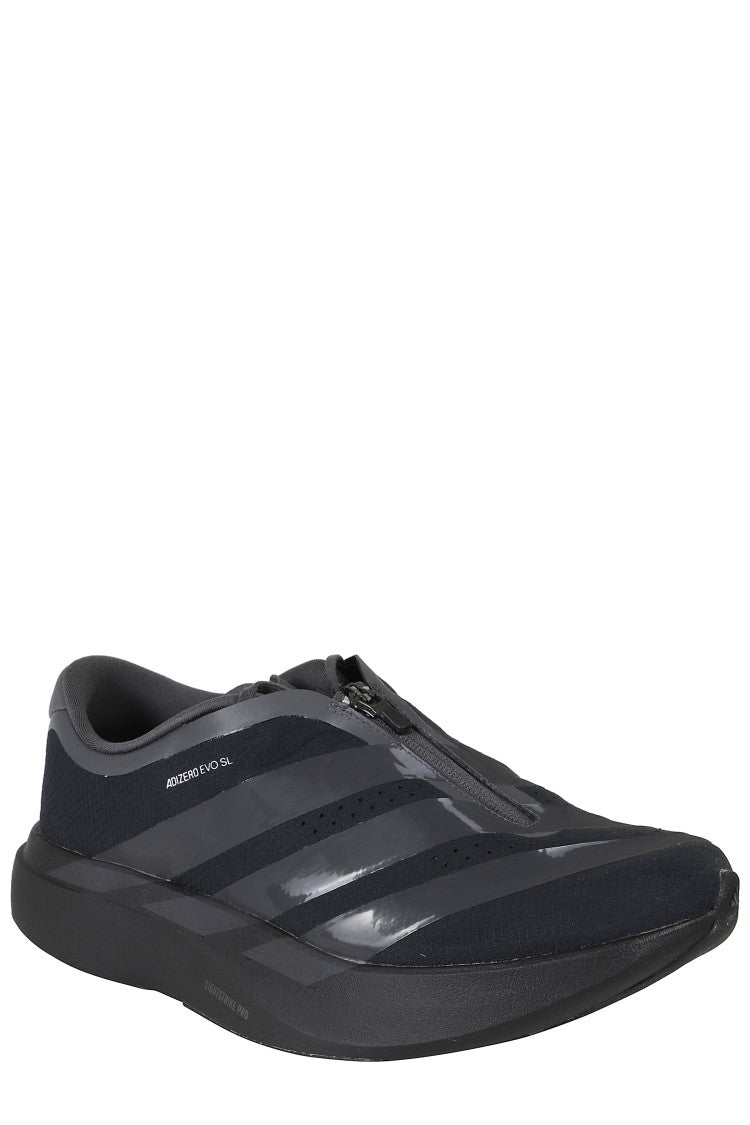 Adidas Originals Black Adizero Logo Back Zip Closure Polyester Sneakers