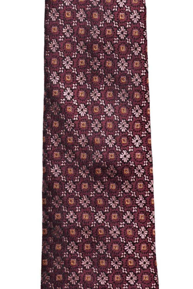 Etro Jacquard Silk Tie - Bordeaux