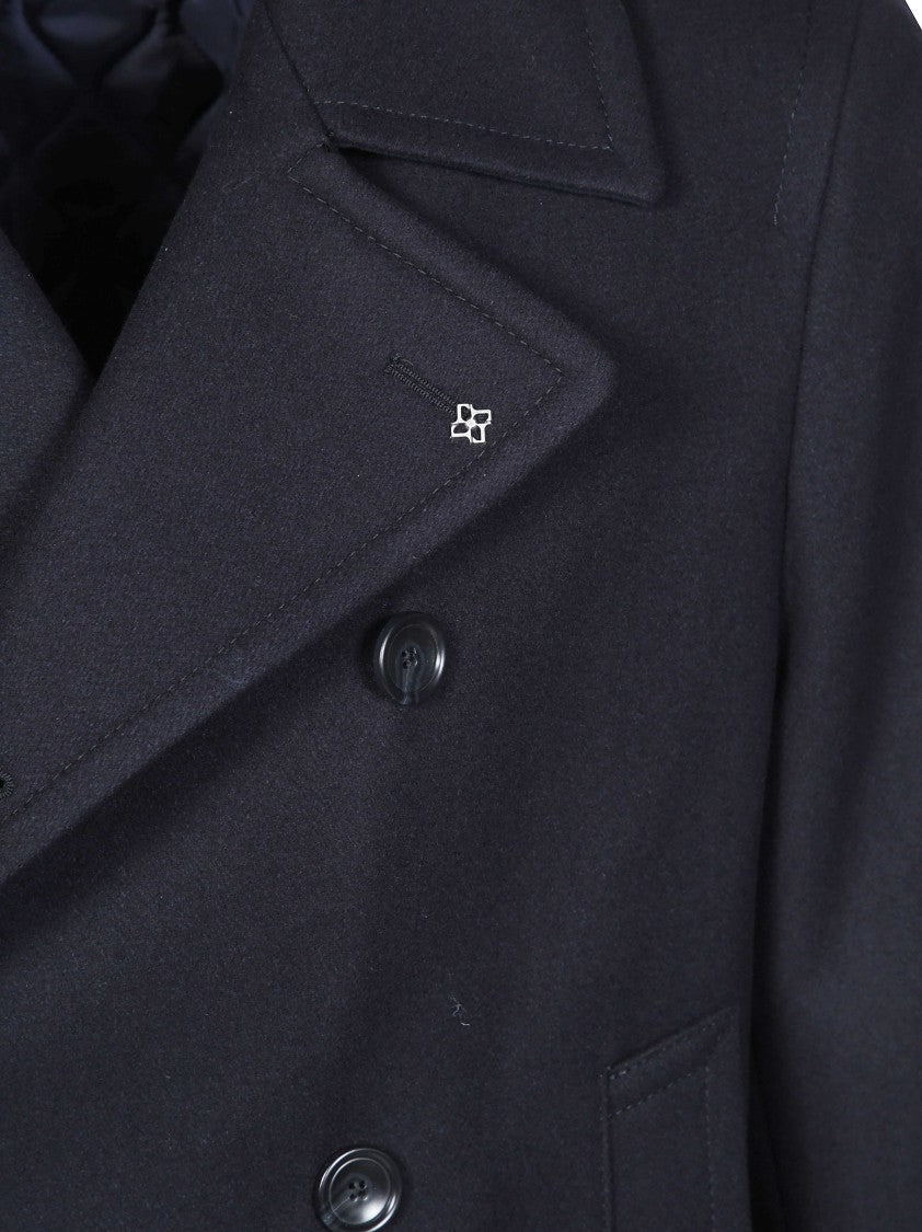 Tagliatore Double-Breasted Picot Panno Wool Peacoat