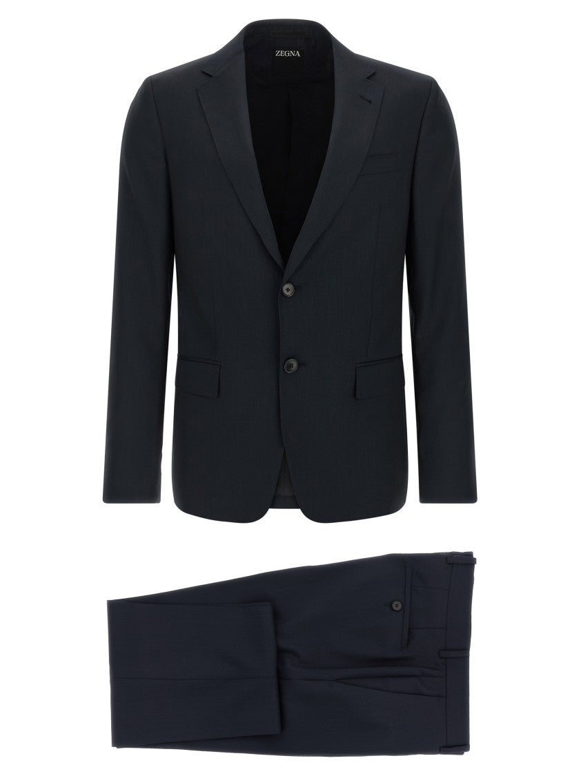Zegna Pinstriped Wool Suit Jacket With Tailored Trousers