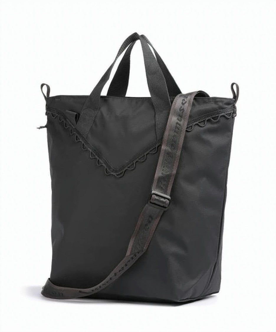 Klattermusen Black Polyamide Tote Bag With V-Shaped Flap