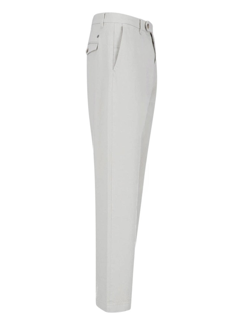 Closed Blue Wide-Leg Cropped Cotton Trousers