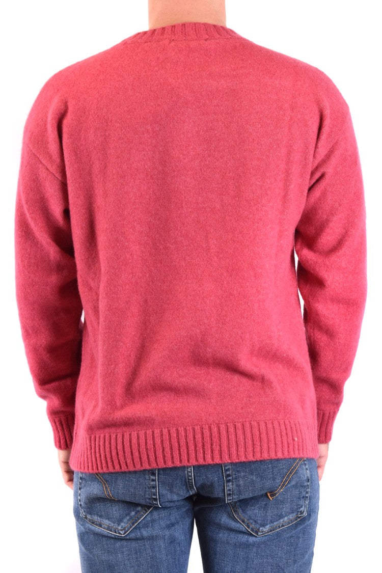 Laneus Cashmere-Silk Blend Red Knitwear Relaxed Fit