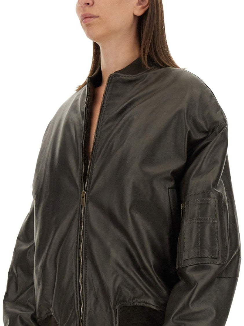 Salvatore Santoro Black Ovine Leather Bomber Jacket