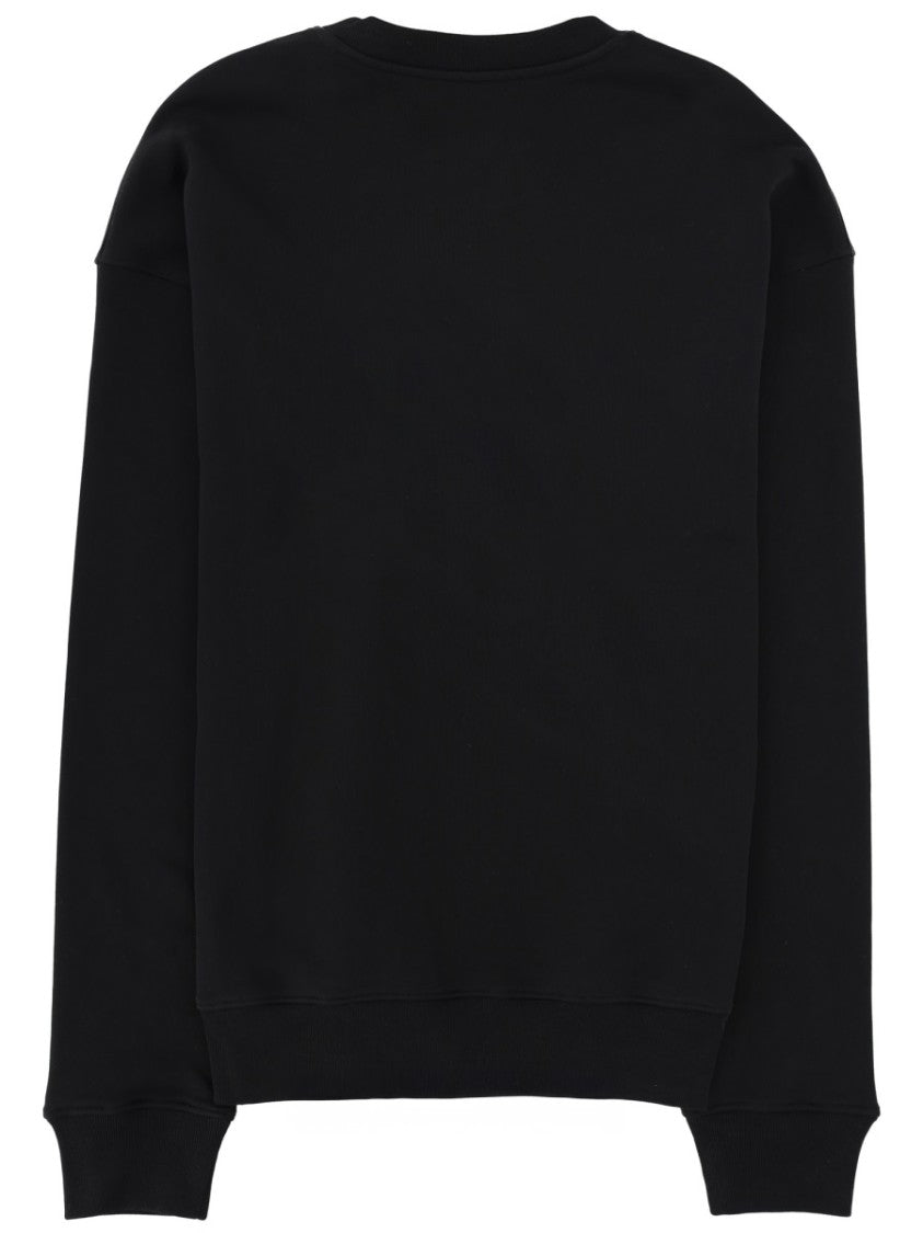 Moschino Black Crew Neck Logo Sweatshirt