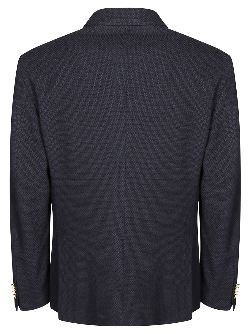 Manuel Ritz Double-Breasted Blazer With Gold Button Detailing