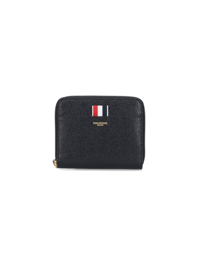 Thom Browne Zip Wallet – Black Hammered