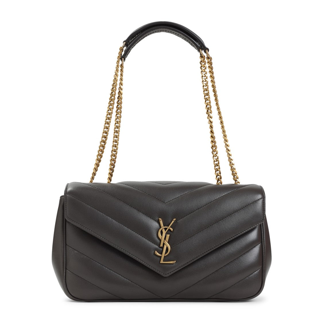Saint Laurent Chevron Quilted Matelassé Leather Shoulder Bag