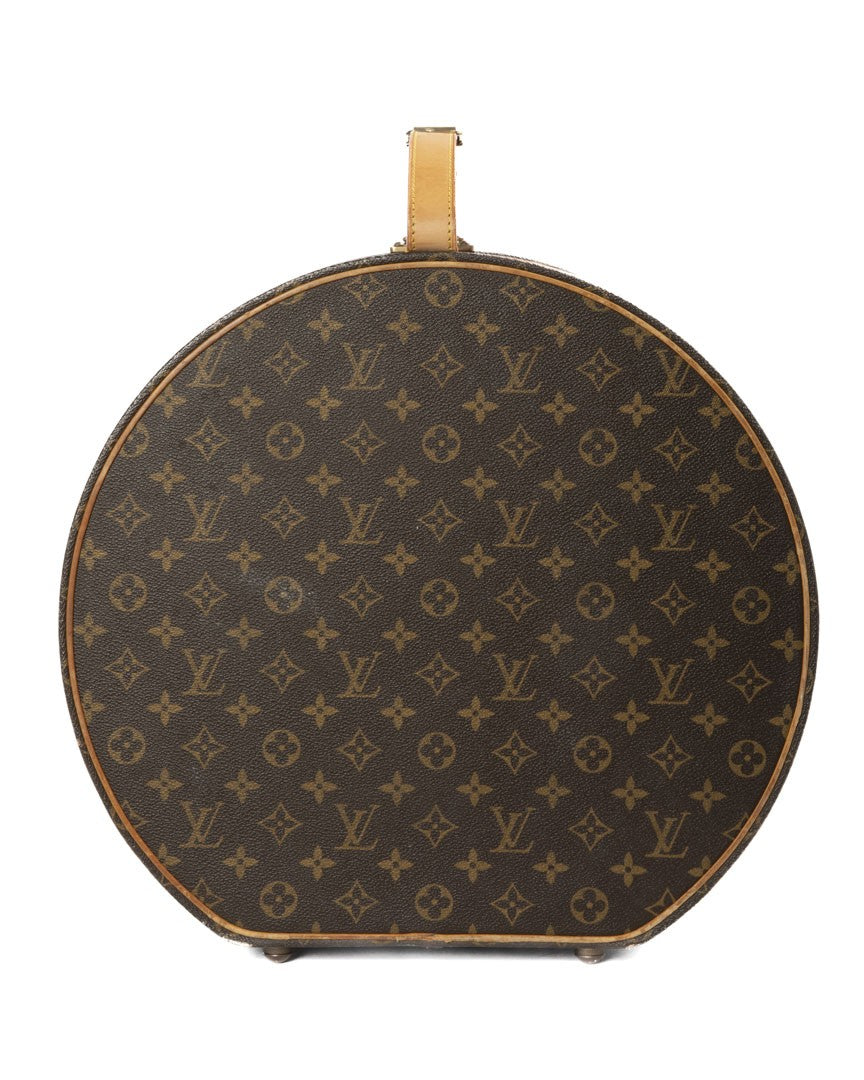 Louis Vuitton 40 Monogram Canvas Leather Hatbox Bag