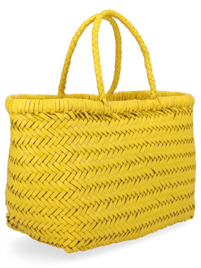 Dragon Diffusion Woven Leather Tote Bag With Artisanal Texture