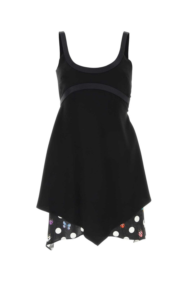Versace Black Acetate Blend Mini Dress