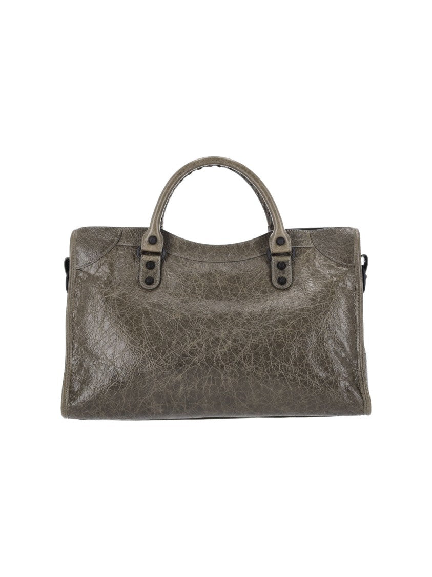 Balenciaga Green Le City Medium Lambskin Handbag