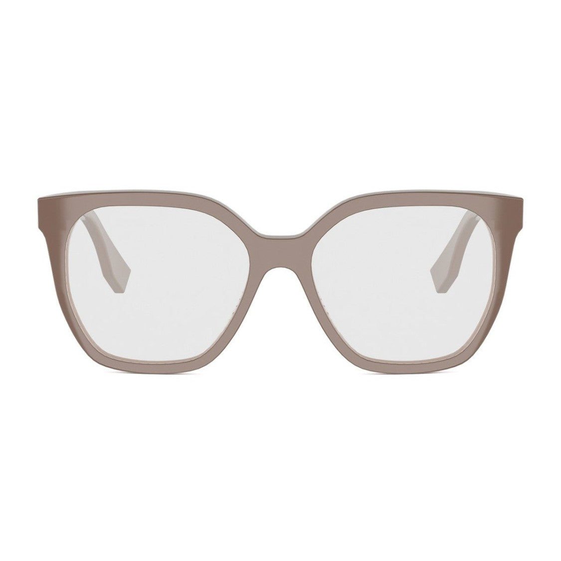 Fendi Brown Lettering Acetate Square Sunglasses