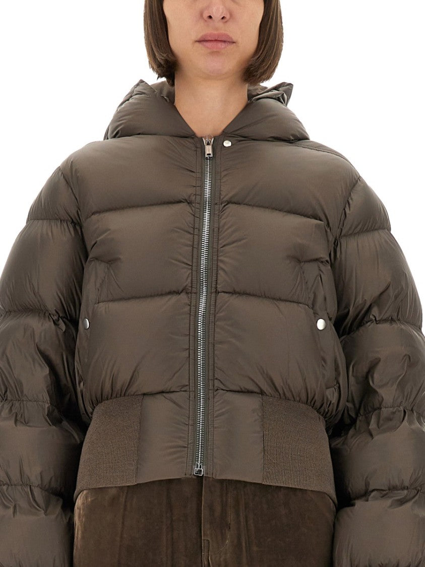 Rick Owens Cropped Down Jacket With Hood