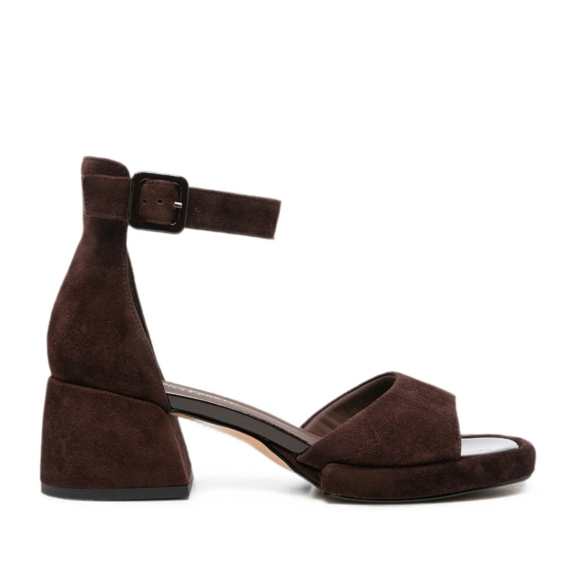 Adrianna Feretti Af6039-26138Brw Part Closed Ankle Strap Suede Sandals