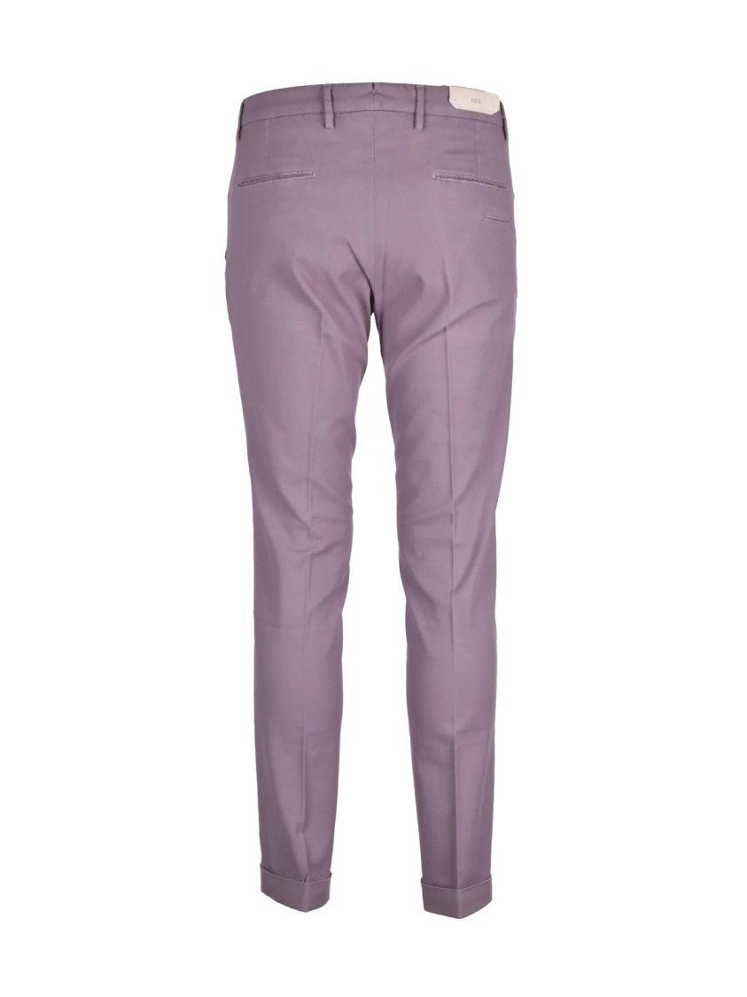 Briglia 1949 Slim Fit Wisteria Trousers With Tailored Silhouette