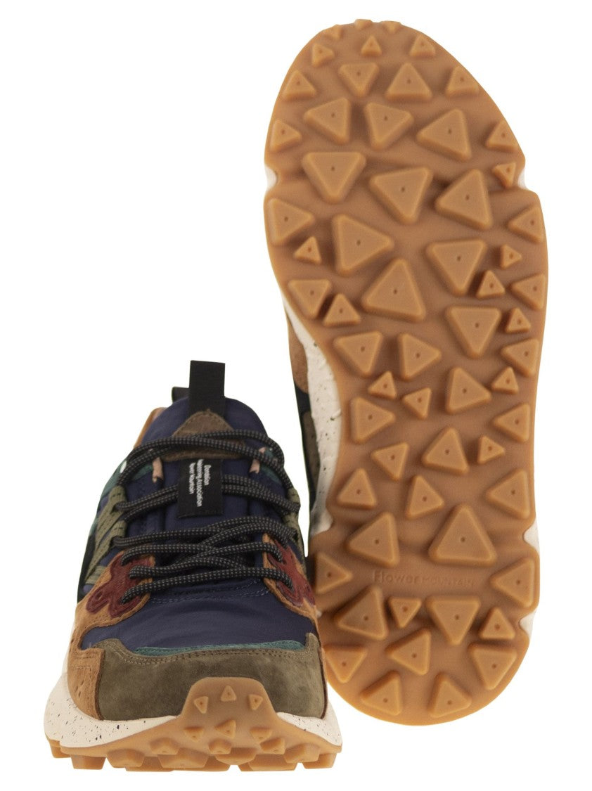 Flower Mountain Yamano 3 - Sneakers In Suede And Technical Fabric