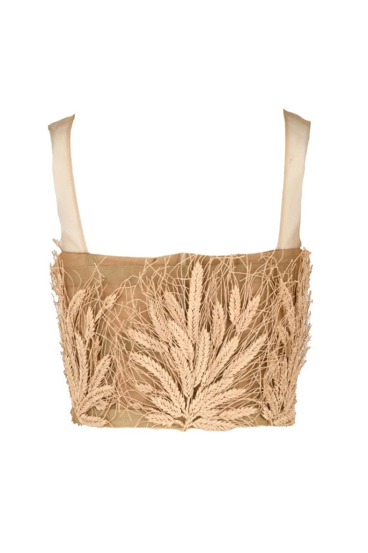 Dior Raffia Top With Zip - Beige