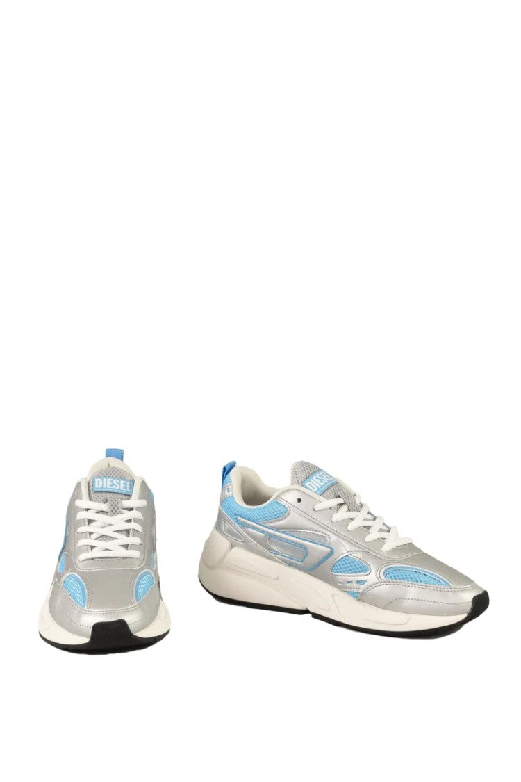 Diesel Grey Layered Polyester Sneakers