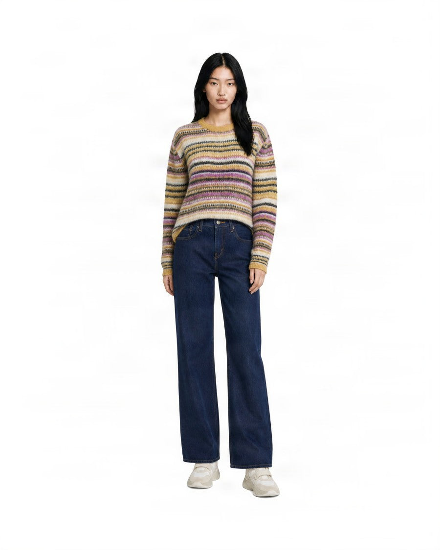 Isabel Marant Étoile Striped Knit Sweater With Ribbed Edges And Crew Neckline