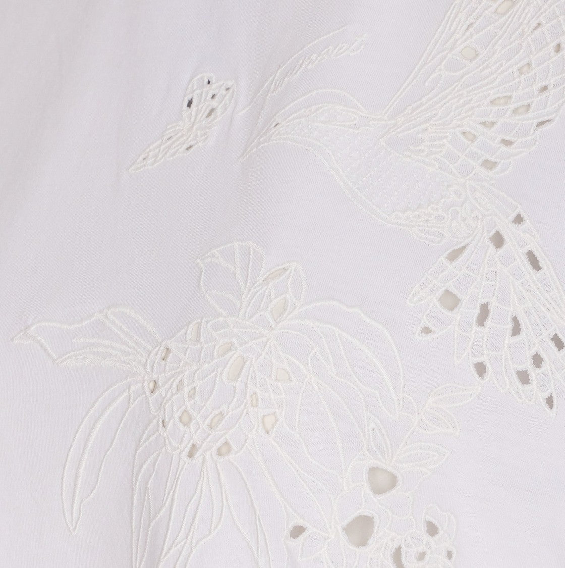 Twin-Set Short Sleeve T-Shirt With Subtle Floral Design