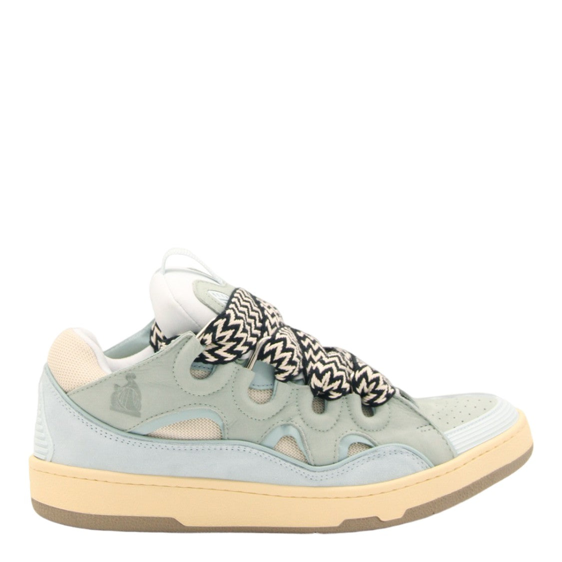 Lanvin Pastel Blue And Beige Sneakers With Mesh