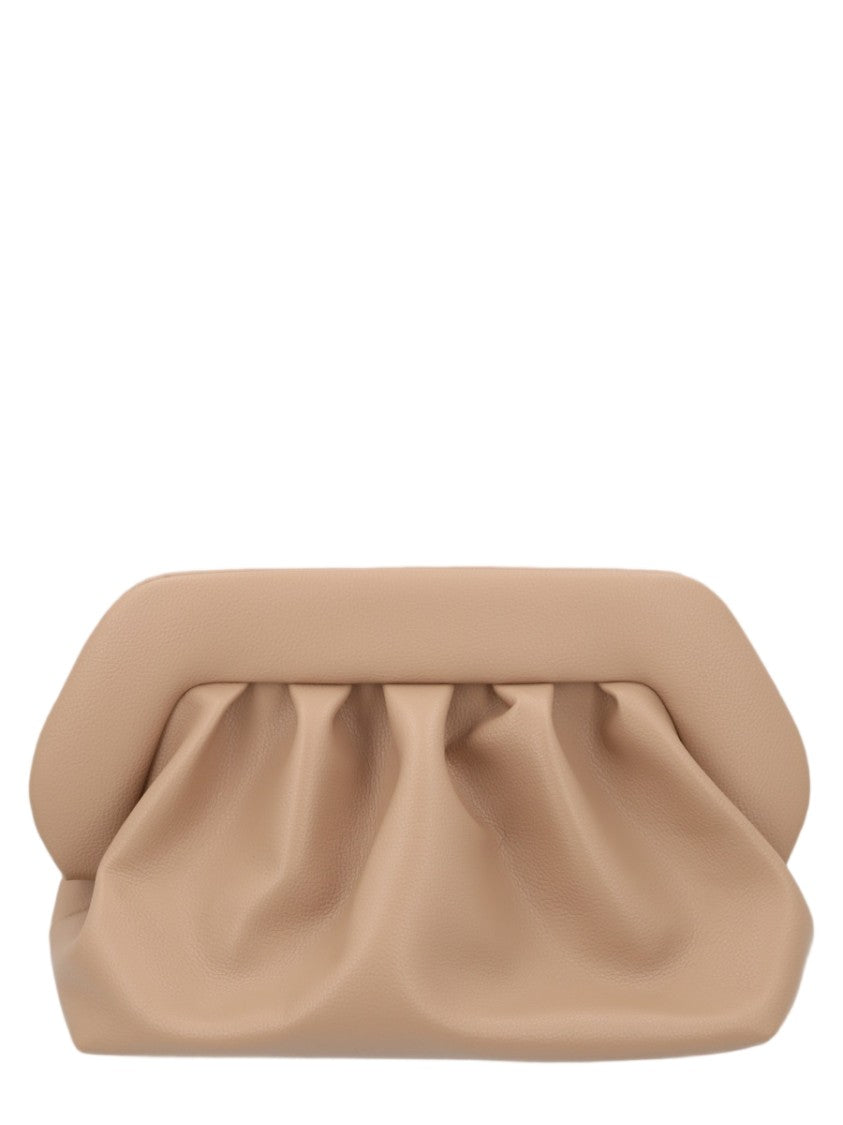 Themoirè Beige Gathered Ruched Cornfiber Handbag