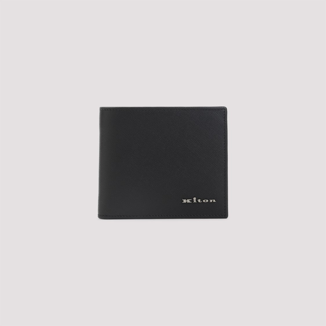 Kiton Black Calf Leather Wallet