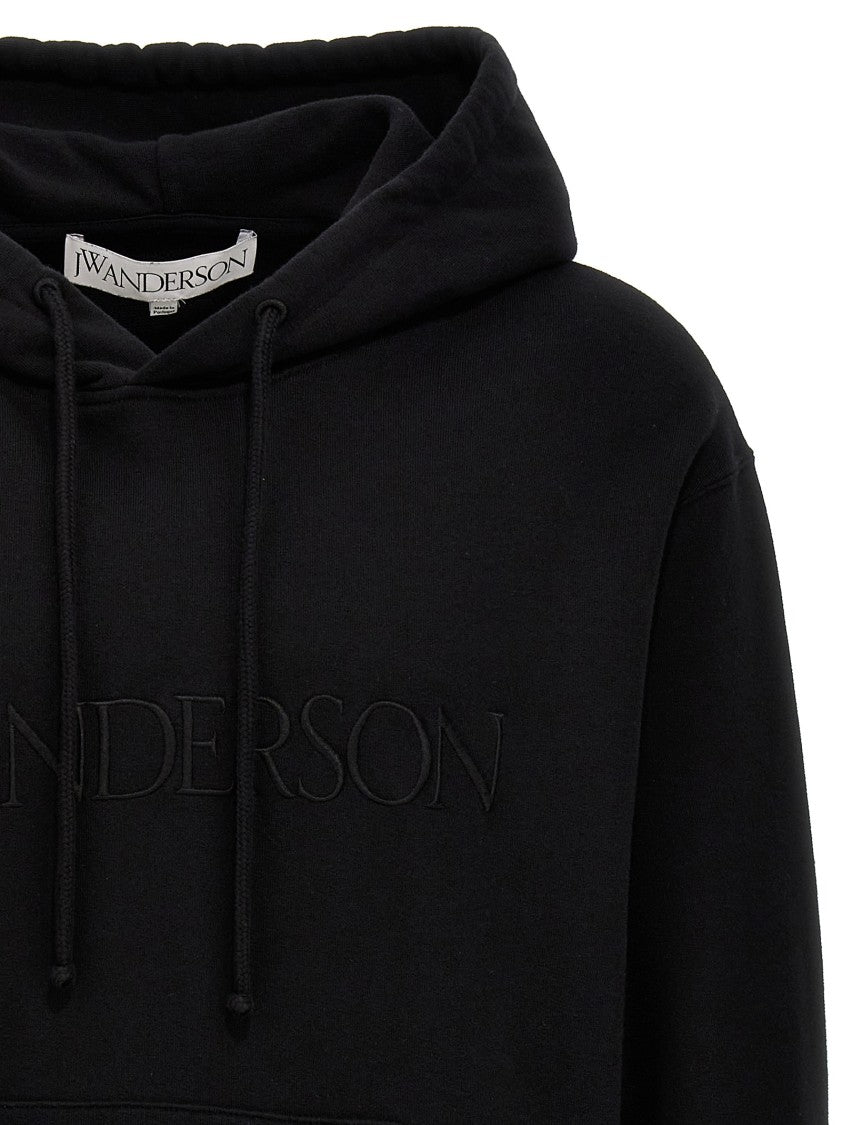 J. W. Anderson Tone-On-Tone Logo Hoodie With Drawstring Hood