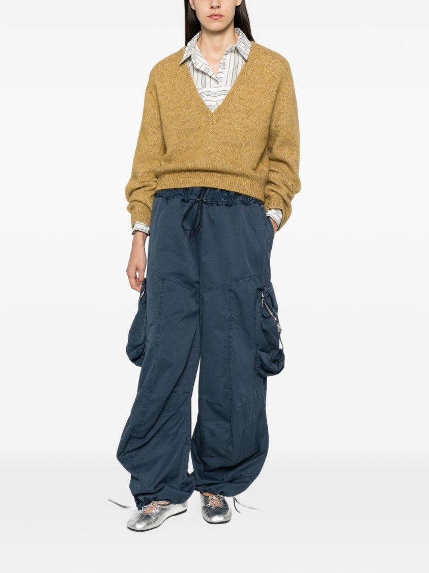 Ganni Mohair Blend Soft V-Neck Sweater