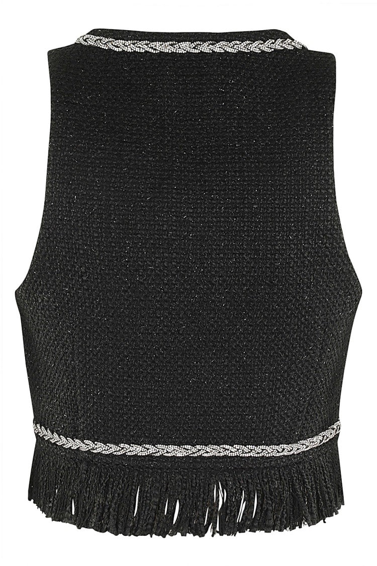 Giuseppe Di Morabito Fringed Black Gilet