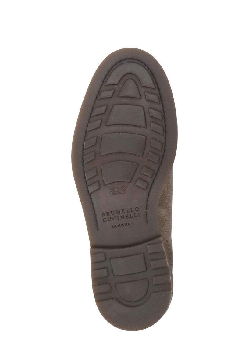 Brunello Cucinelli Suede Leather Lace Up Shoes