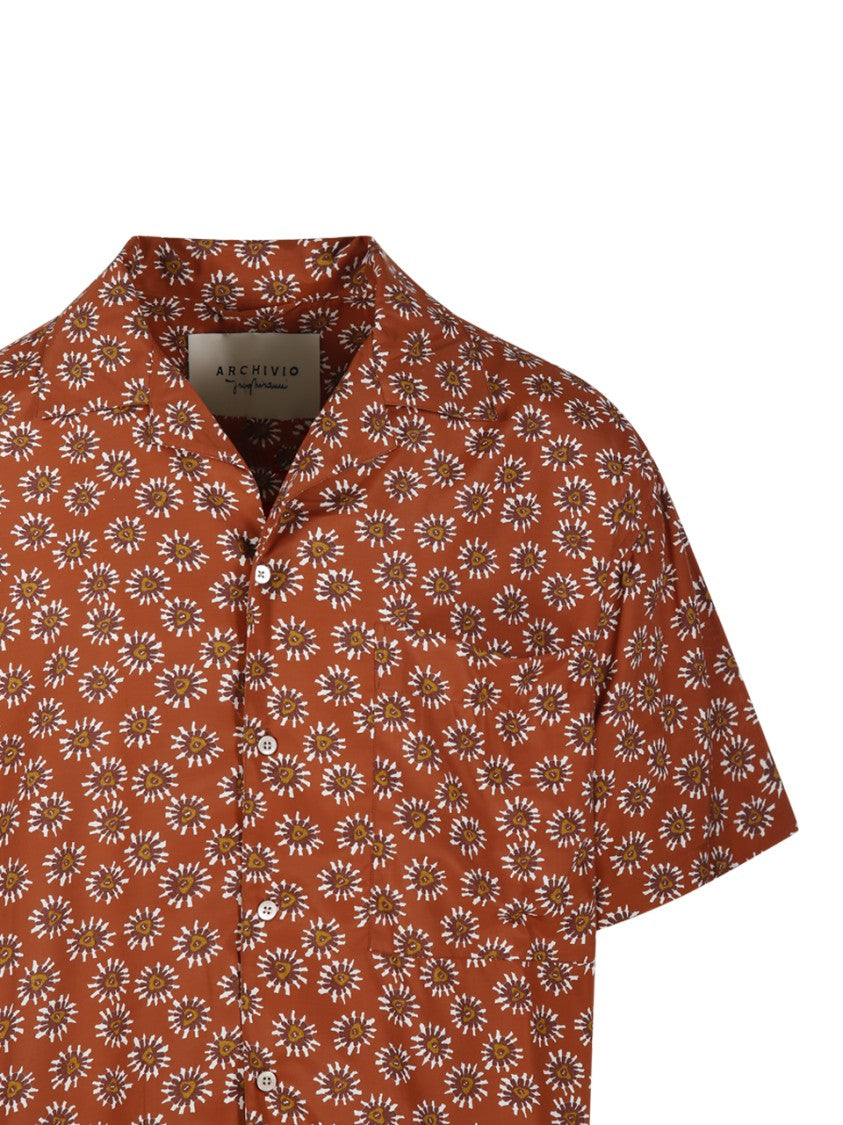 Archivio Short-Sleeved Floral Print Suit