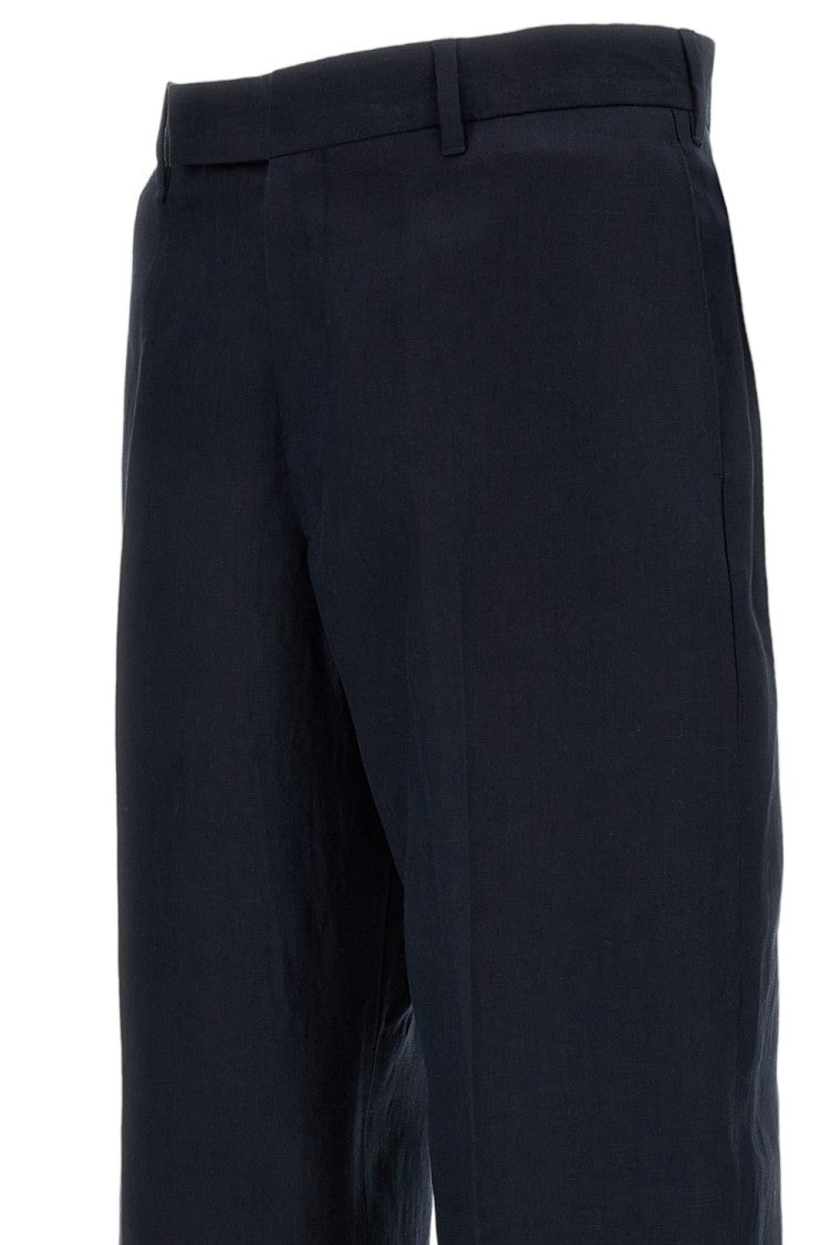 Paul Smith Relaxed Fit Linen Trousers With French Pockets
