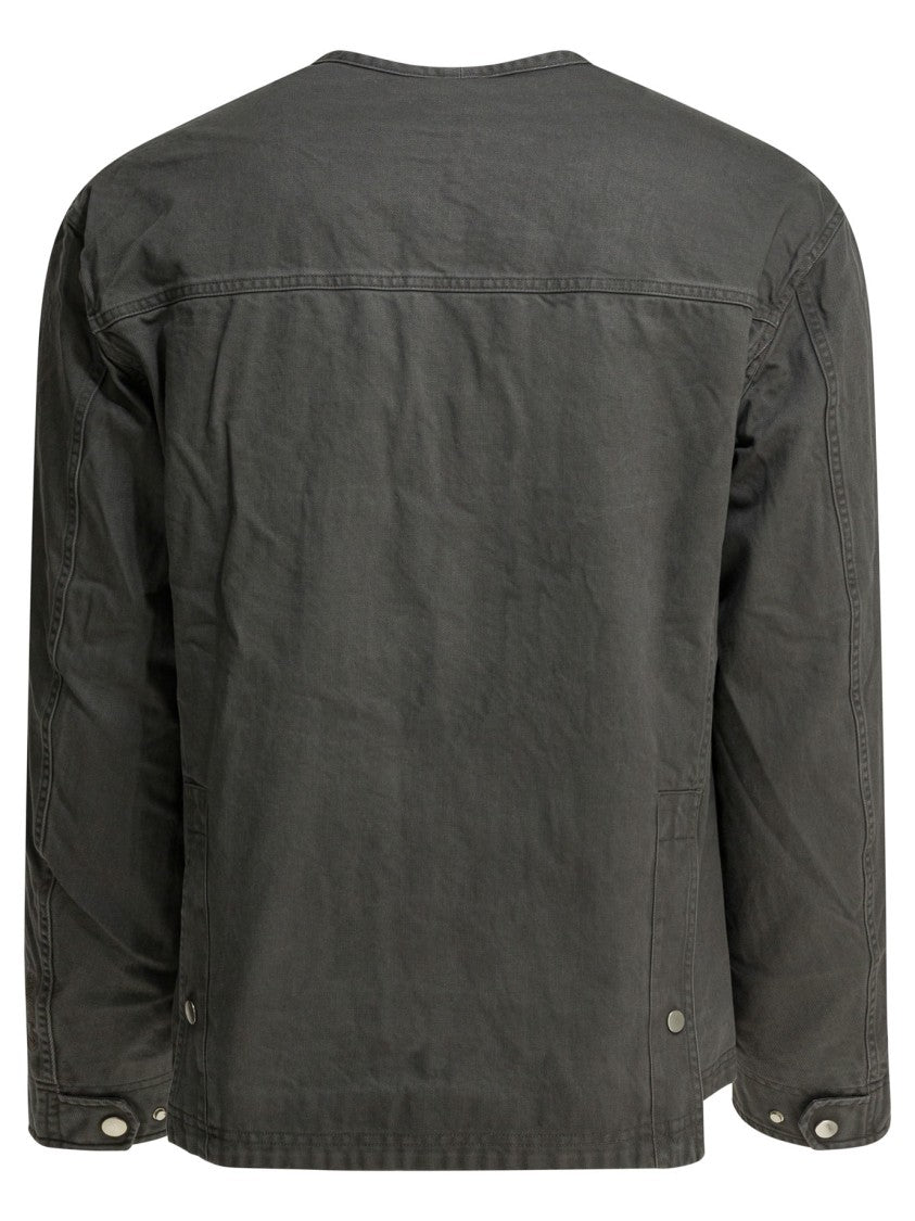 Nonnative Utility Jacket With Structured Collarless Neck And Four Pockets