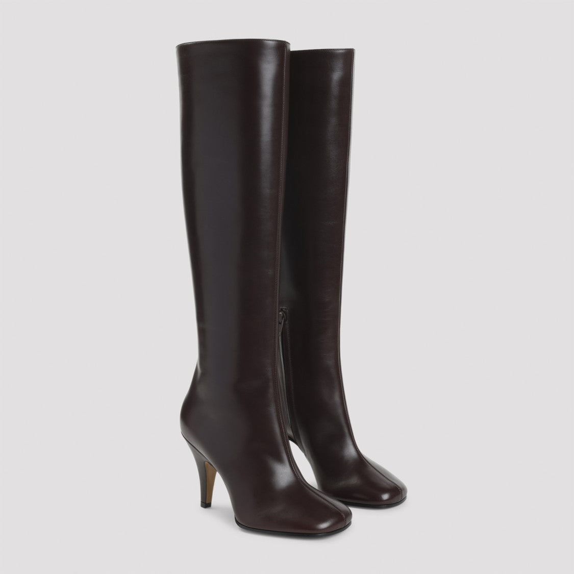 Phoebe Philo Knee-High Oxblood Brown Calf Leather Boots