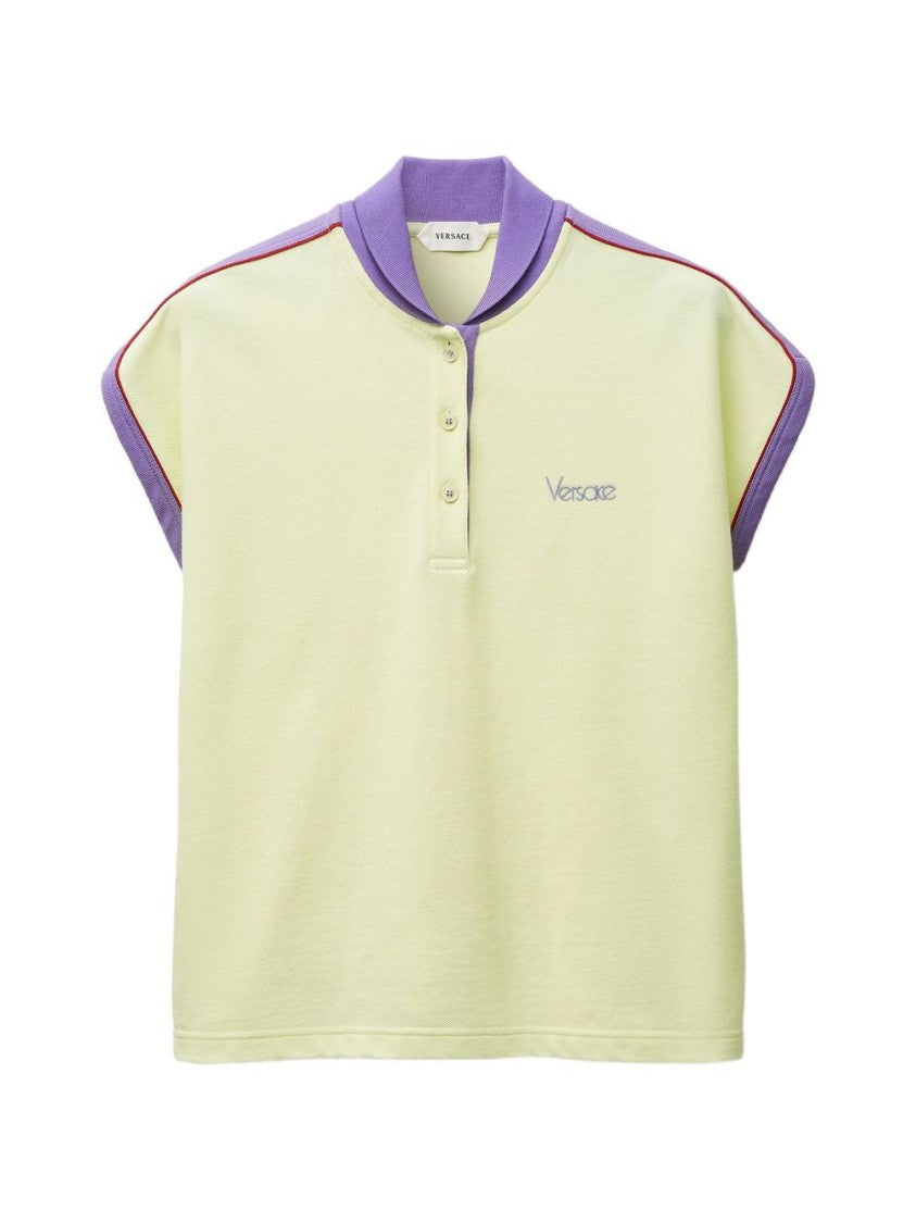 Versace Boxy-Fit Contrast Polo Shirt
